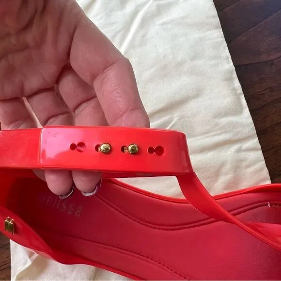Melissa Women's Sandals 🌺 Coral 🌺 size 8 - Picture 8 of 8